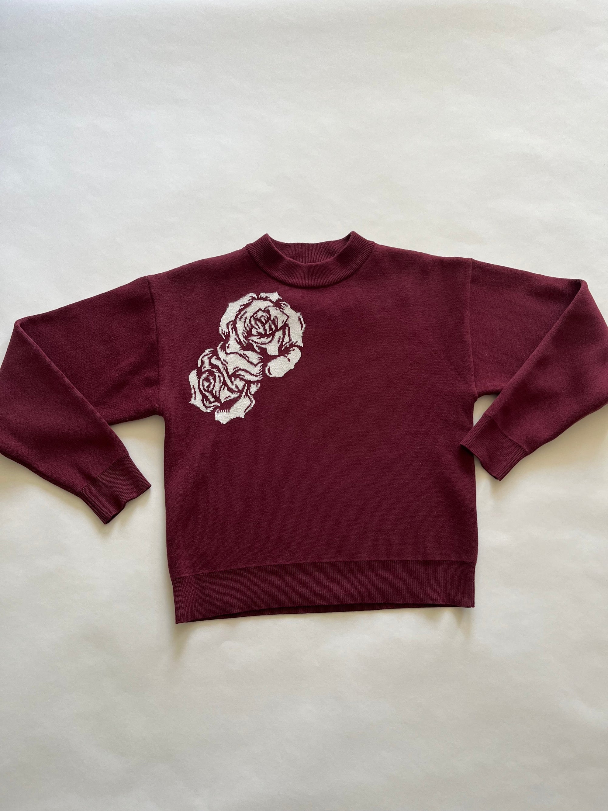 Burgundy Rose Knit