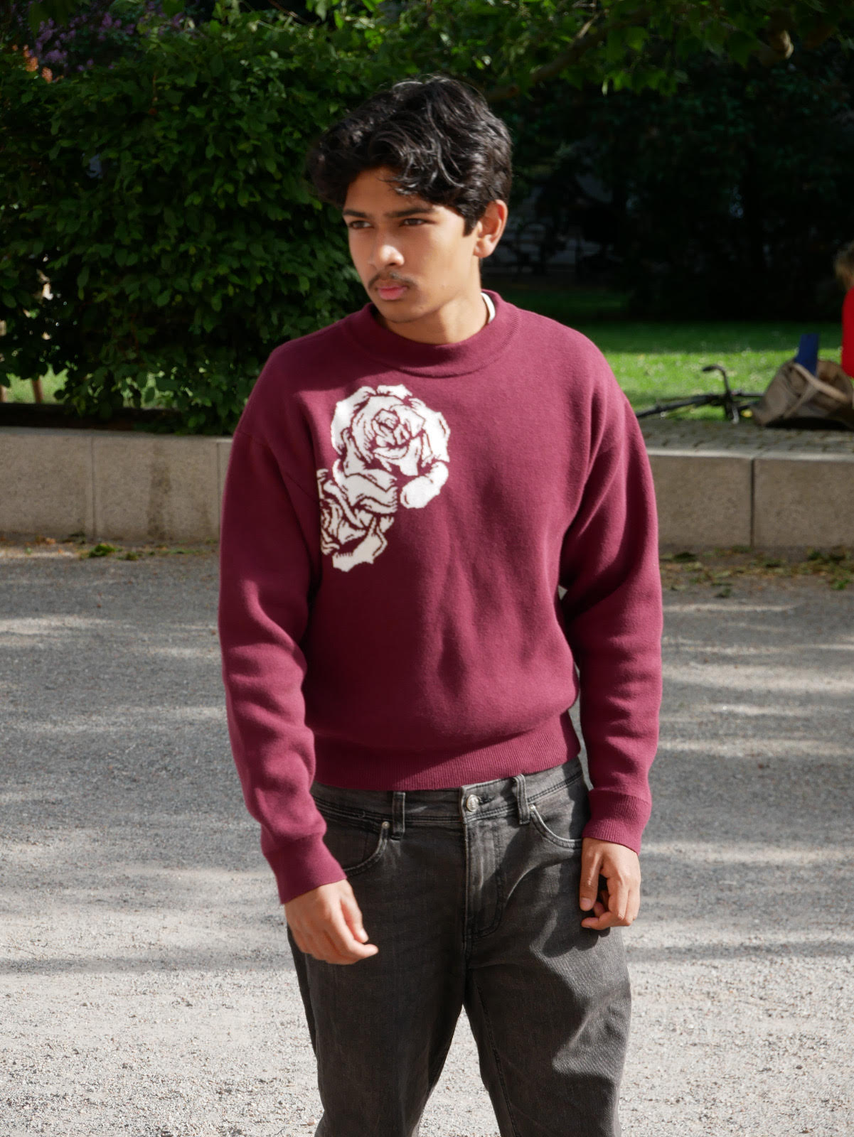 Burgundy Rose Knit